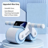 Auto Rebound Double Wheel Ab Roller With Phone Holder