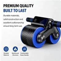 Auto Rebound Double Wheel Ab Roller With Phone Holder