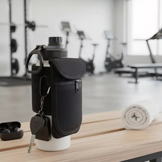 Fitness Bag Magnetic Water Bottle Holder | Adjustable with Phone Pocket