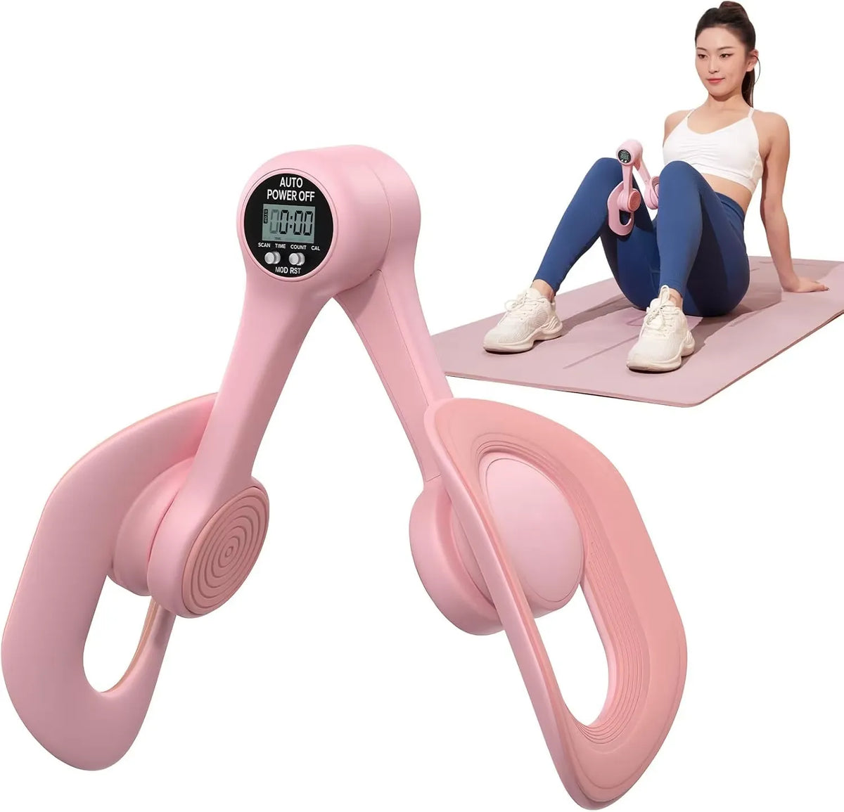 MERACH Thigh Trainer Pelvic Floor Exercise Devices with Display Counter Inner Thigh Exerciser for Women Postpartum Recovery Home Fitness Equipment for Hip/Leg/Butt