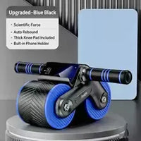 Auto Rebound Double Wheel Ab Roller With Phone Holder