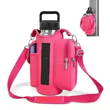 Magnetic Gym Bag Water Bottle Carrier Holder with Adjustable Shoulder Strap
