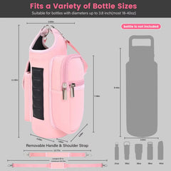 Magnetic Gym Bag Water Bottle Carrier Holder with Adjustable Shoulder Strap