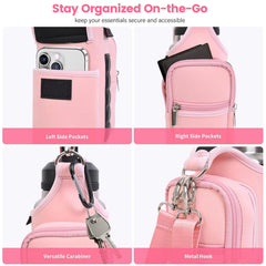 Magnetic Gym Bag Water Bottle Carrier Holder with Adjustable Shoulder Strap
