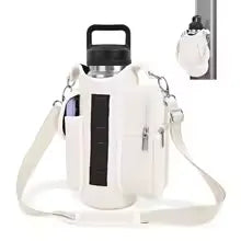 Magnetic Gym Bag Water Bottle Carrier Holder with Adjustable Shoulder Strap