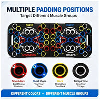 Push Up Board with Handles, Adjustable Pushup Bar System, Home Gym Strength Training Equipment
