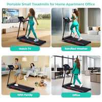 Treadmills with Handle Bar, Walking Pad with Incline for Home Small, Portable Treadmills for Home