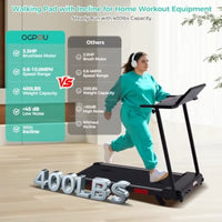 Treadmills with Handle Bar, Walking Pad with Incline for Home Small, Portable Treadmills for Home