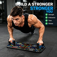 Push Up Board with Handles, Adjustable Pushup Bar System, Home Gym Strength Training Equipment
