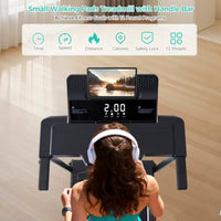 Treadmills with Handle Bar, Walking Pad with Incline for Home Small, Portable Treadmills for Home