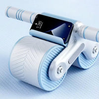 Auto Rebound Double Wheel Ab Roller With Phone Holder
