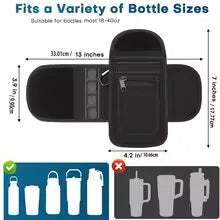 Fitness Bag Magnetic Water Bottle Holder | Adjustable with Phone Pocket