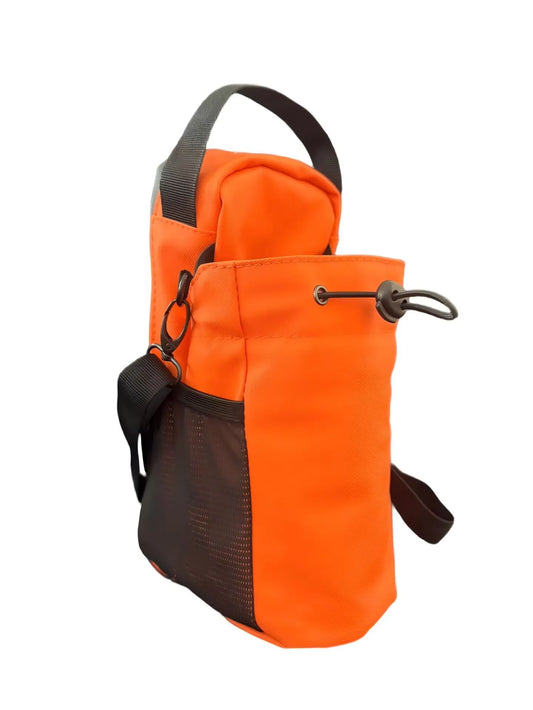Orange Strong Magnetic Gym Water Bottle Bag - Magnet & RFID Safe Waterproof Pouch