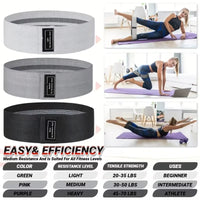 Fabric Resistance Hip Booty Bands Glute Thigh Elastic Workout Squat Circle Stretch Fitness Strips